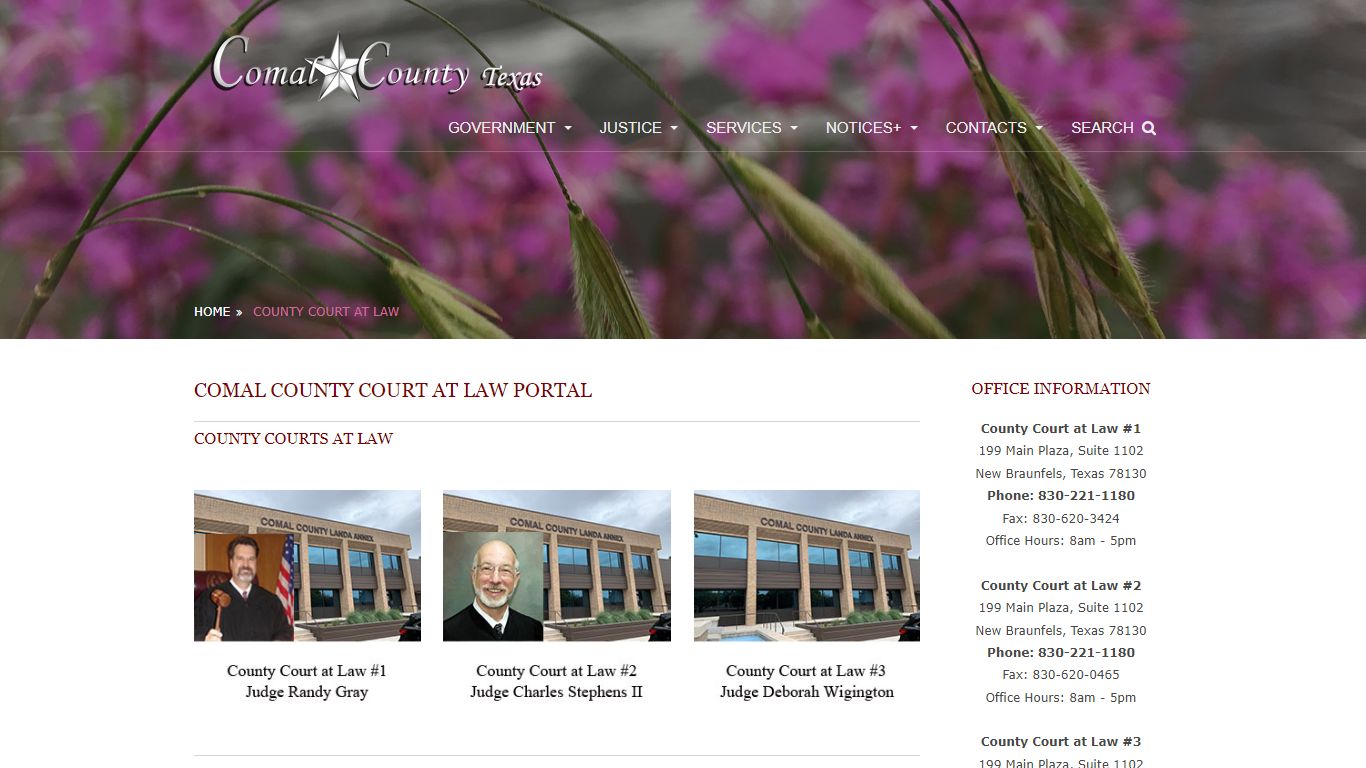 County Court at Law Portal, Comal County, Texas